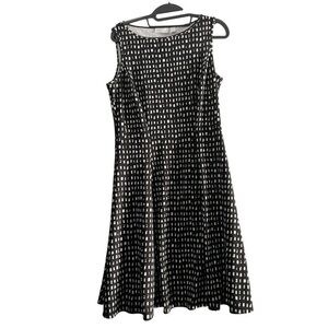 New York & Company Geometric Midi Dress Size M
